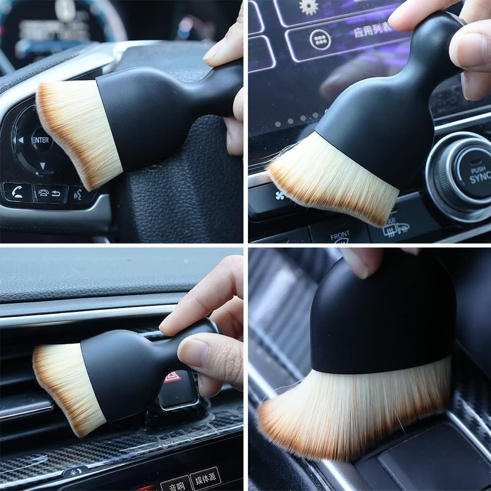Car Cleaning Brush - Small | Compact &amp; Efficient Detailing Brush for Interior &amp; Exterior