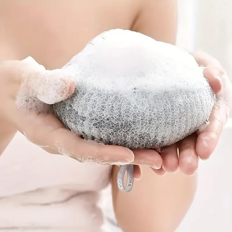 Loofah Bath Sponge – Exfoliating Body Scrubber, Soft and Durable, Removes Dead Skin, Ideal for Smooth, Glowing Skin, Perfect for Shower and Bath Use