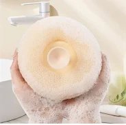 Loofah Bath Sponge – Exfoliating Body Scrubber, Soft and Durable, Removes Dead Skin, Ideal for Smooth, Glowing Skin, Perfect for Shower and Bath Use