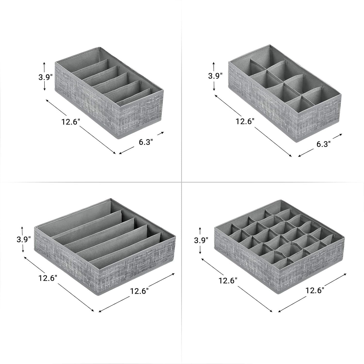 4-Drawer Divider Cloth Organizer – Space-Saving Storage Solution, Multi-Compartment Design for Clothes, Socks, Underwear, and Accessories, Easy to Use and Clean
