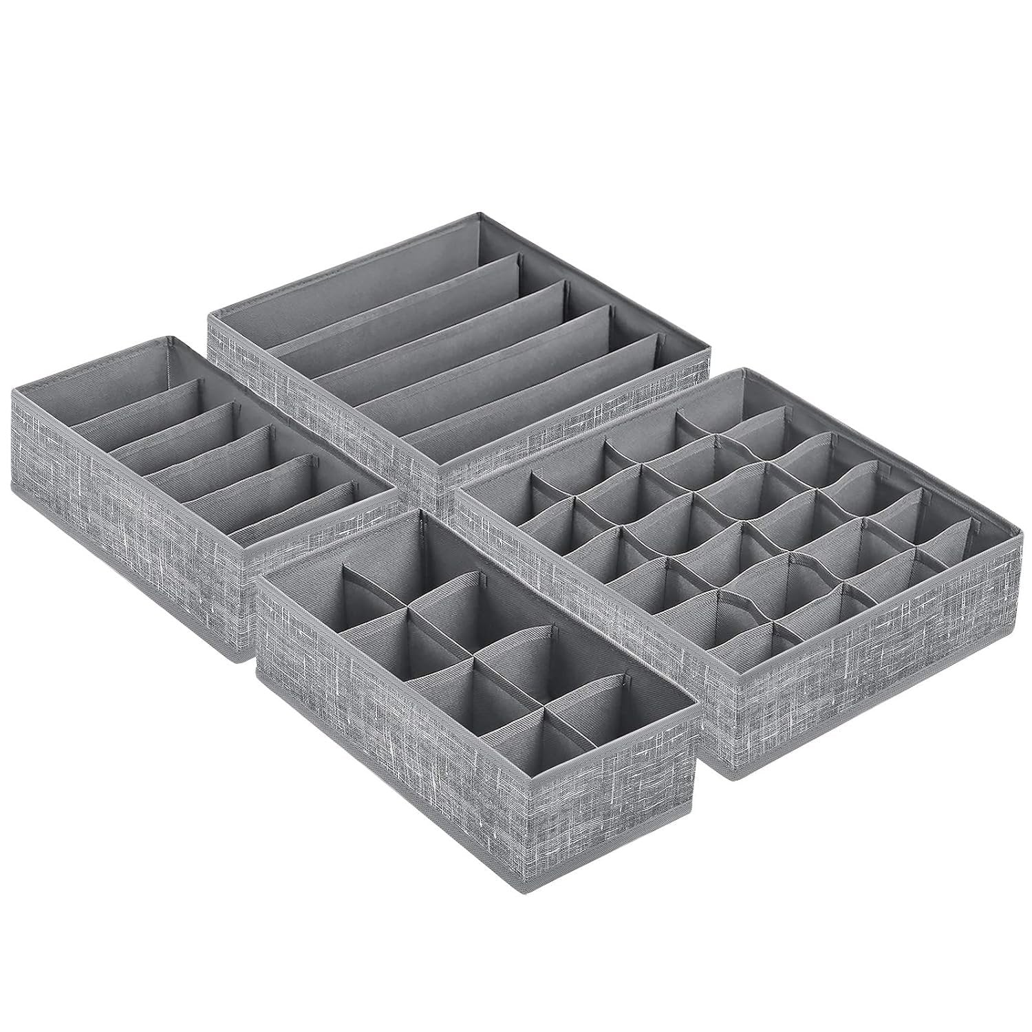 4-Drawer Divider Cloth Organizer – Space-Saving Storage Solution, Multi-Compartment Design for Clothes, Socks, Underwear, and Accessories, Easy to Use and Clean