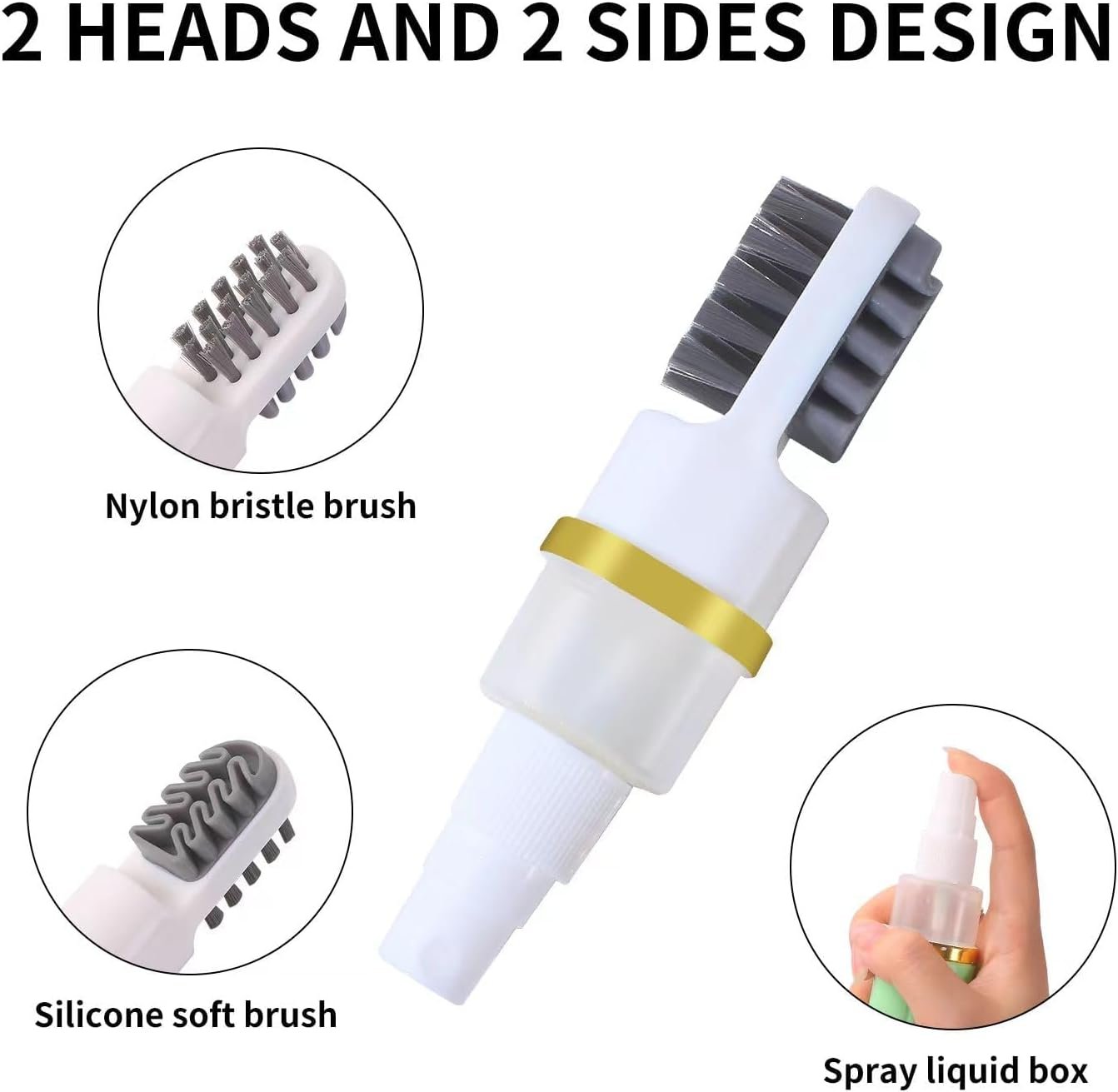 2 in 1 Shoes Cleaning Brush – Dual-Sided, Effective Shoe Cleaner for Sneakers, Leather, and Suede, Durable, Easy to Use for Home & Travel