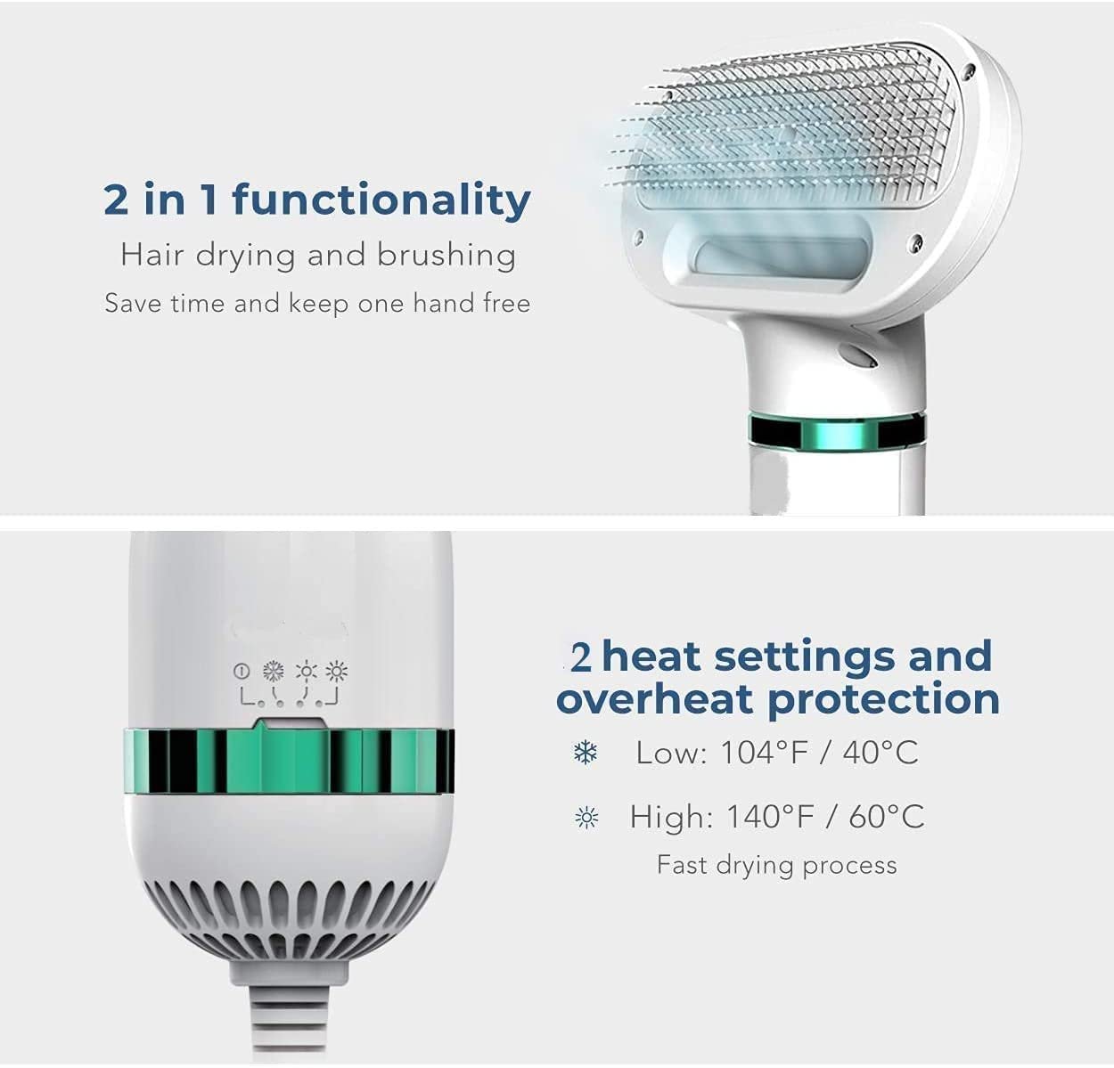 Pet Grooming Dryer – High-Speed, Quiet Blow Dryer for Dogs & Cats, Fast Drying, Adjustable Heat & Speed, Safe for All Fur Types