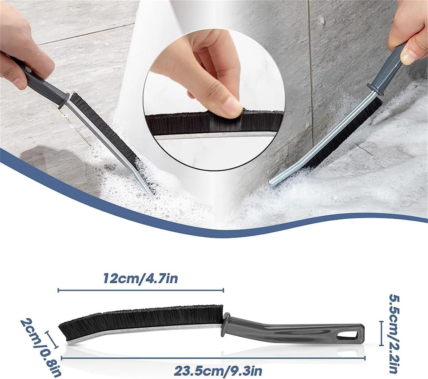 Small Gap Cleaning Brush – Narrow, Durable Cleaning Tool for Tight Spaces, Grout, Tile, and Small Crevices, Ideal for Kitchen & Bathroom