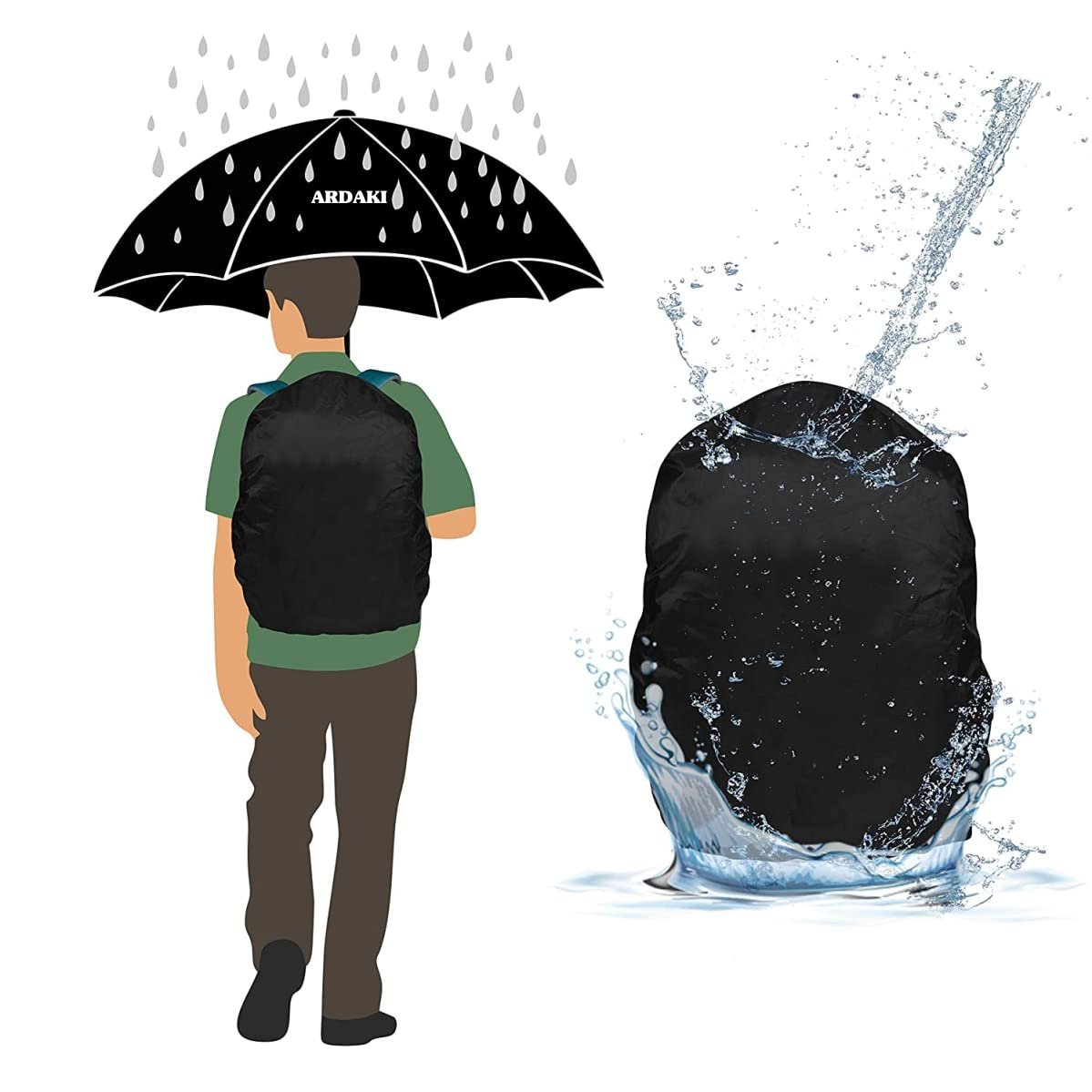 Rain Bag Cover | Waterproof Protective Cover for Bags & Backpacks | Ideal for Travel & Outdoors