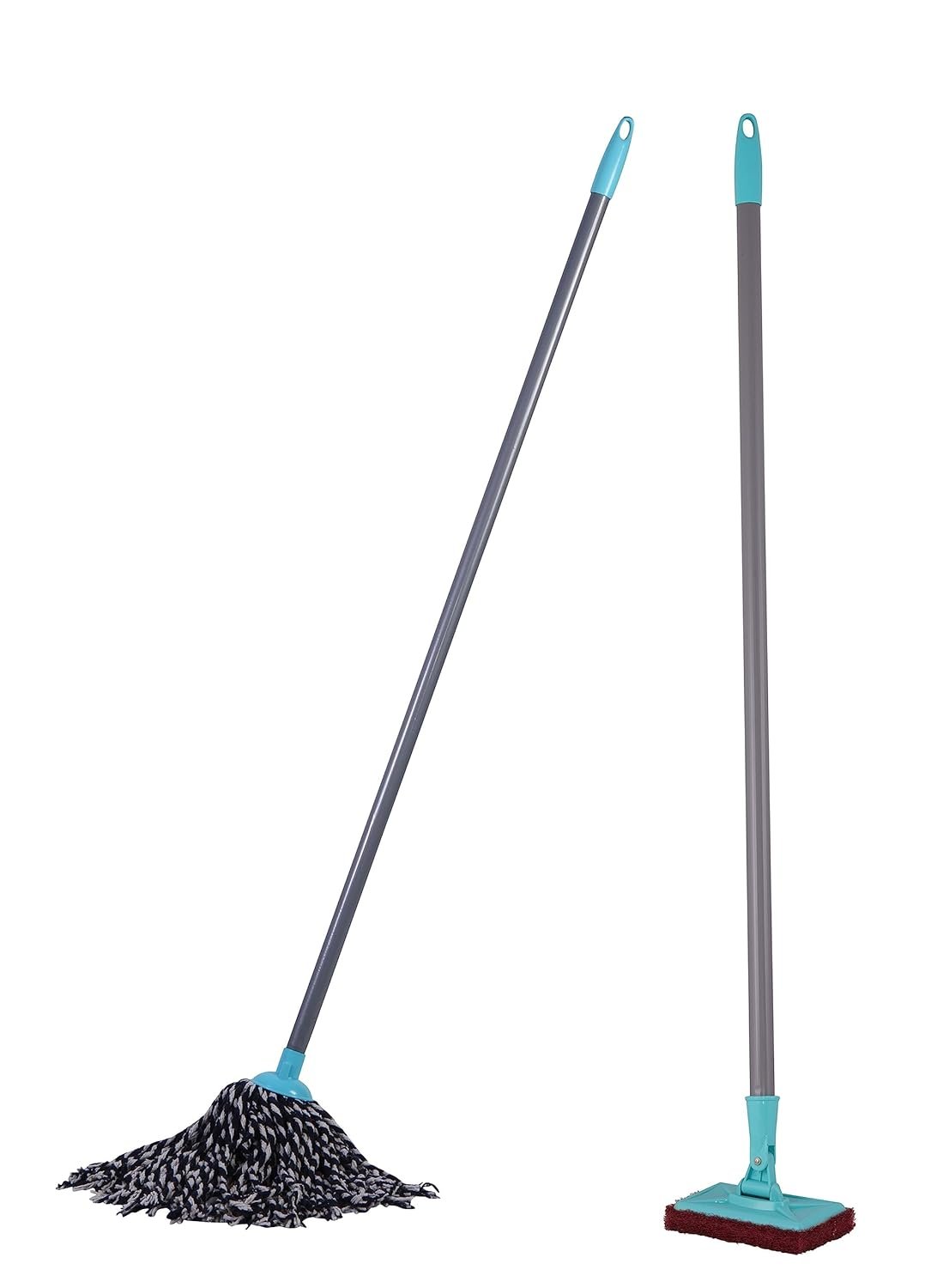 Round Cleaning Mop – Versatile Floor Mop with Microfiber Pads, 360° Rotating Head, Adjustable Handle for Easy Cleaning