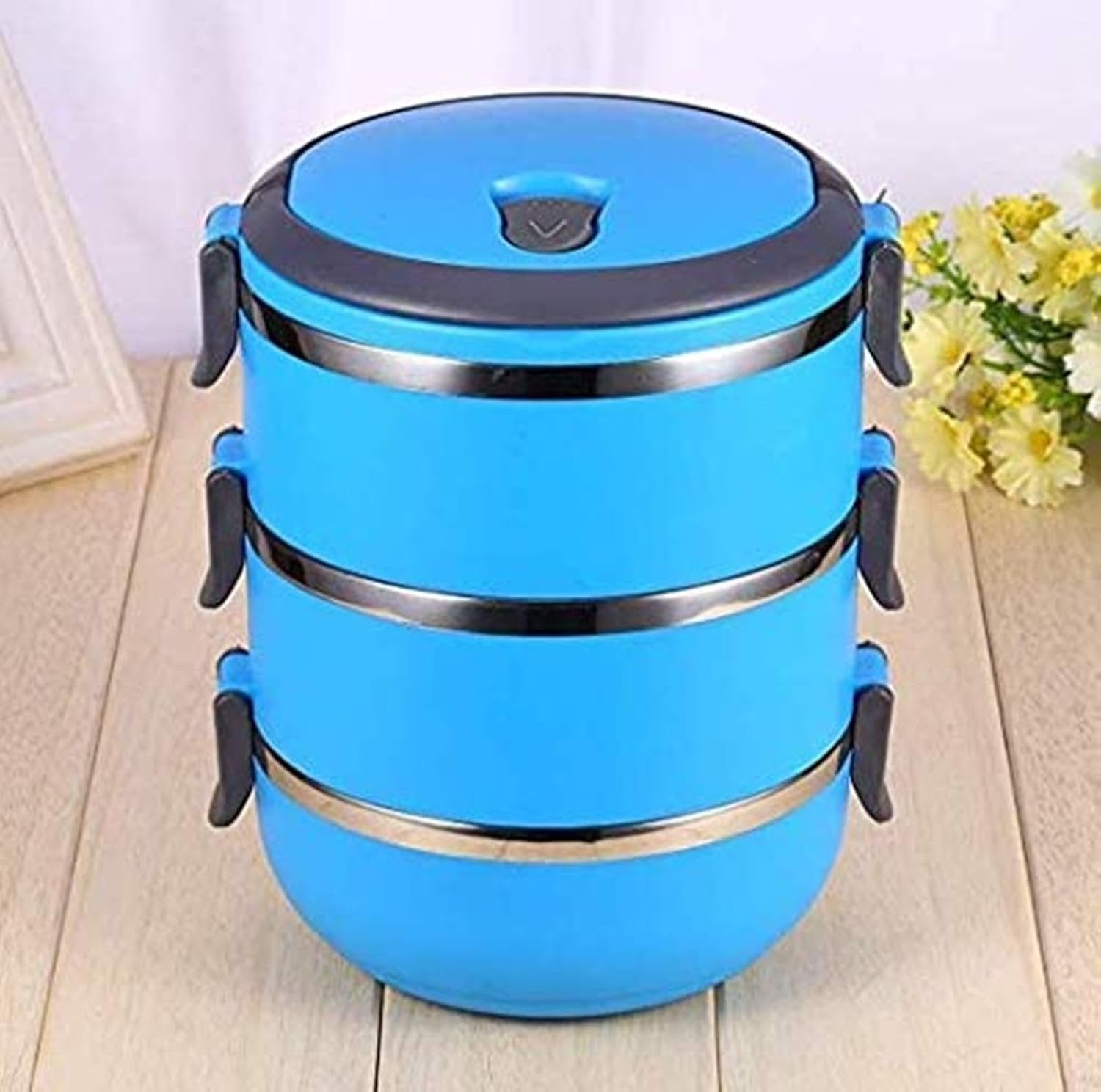 3 Layer Lunch Box – Stackable, Leak-Proof Food Storage Container for Meal Prep, Work, and School – BPA-Free, Microwave & Dishwasher Safe