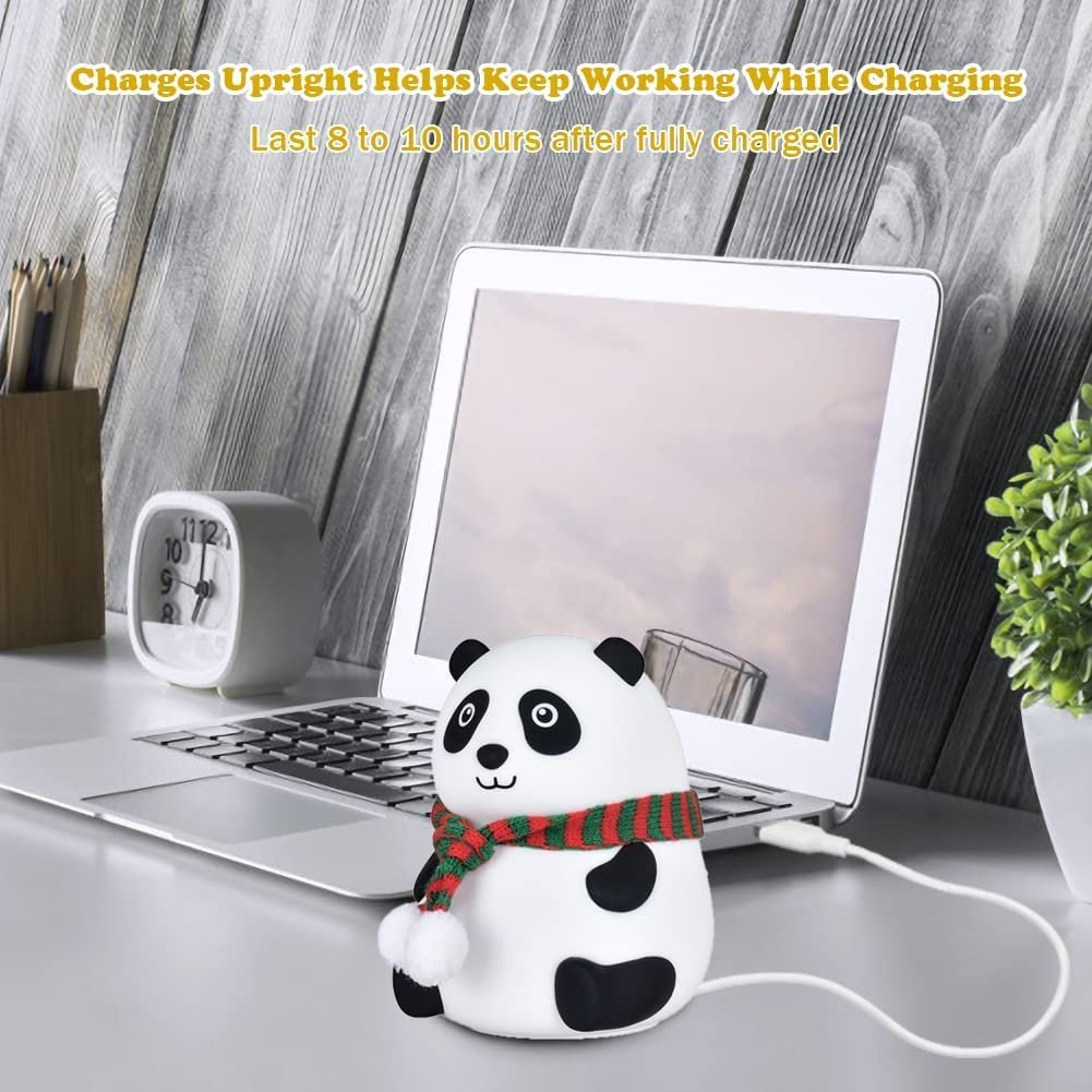 Panda Night Lamp – Cute LED Night Light for Kids, Nursery, Bedroom – Soft Glow, Color Changing, Portable Lamp for Sleep & Relaxation