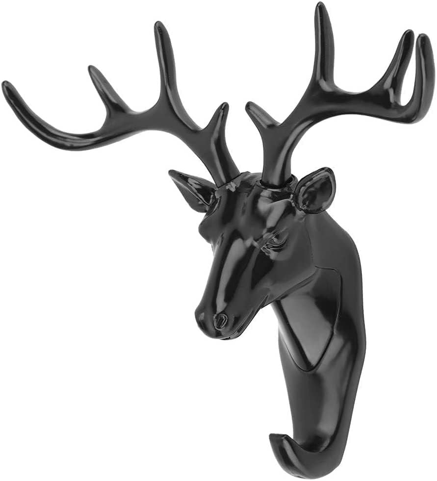 Deer Head Hanger – Stylish Wall-Mounted Deer Antler Hook for Coat, Hat, and Home Decor – Unique Animal Head Wall Hook