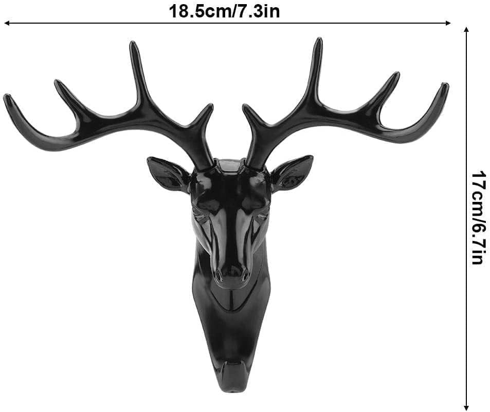 Deer Head Hanger – Stylish Wall-Mounted Deer Antler Hook for Coat, Hat, and Home Decor – Unique Animal Head Wall Hook