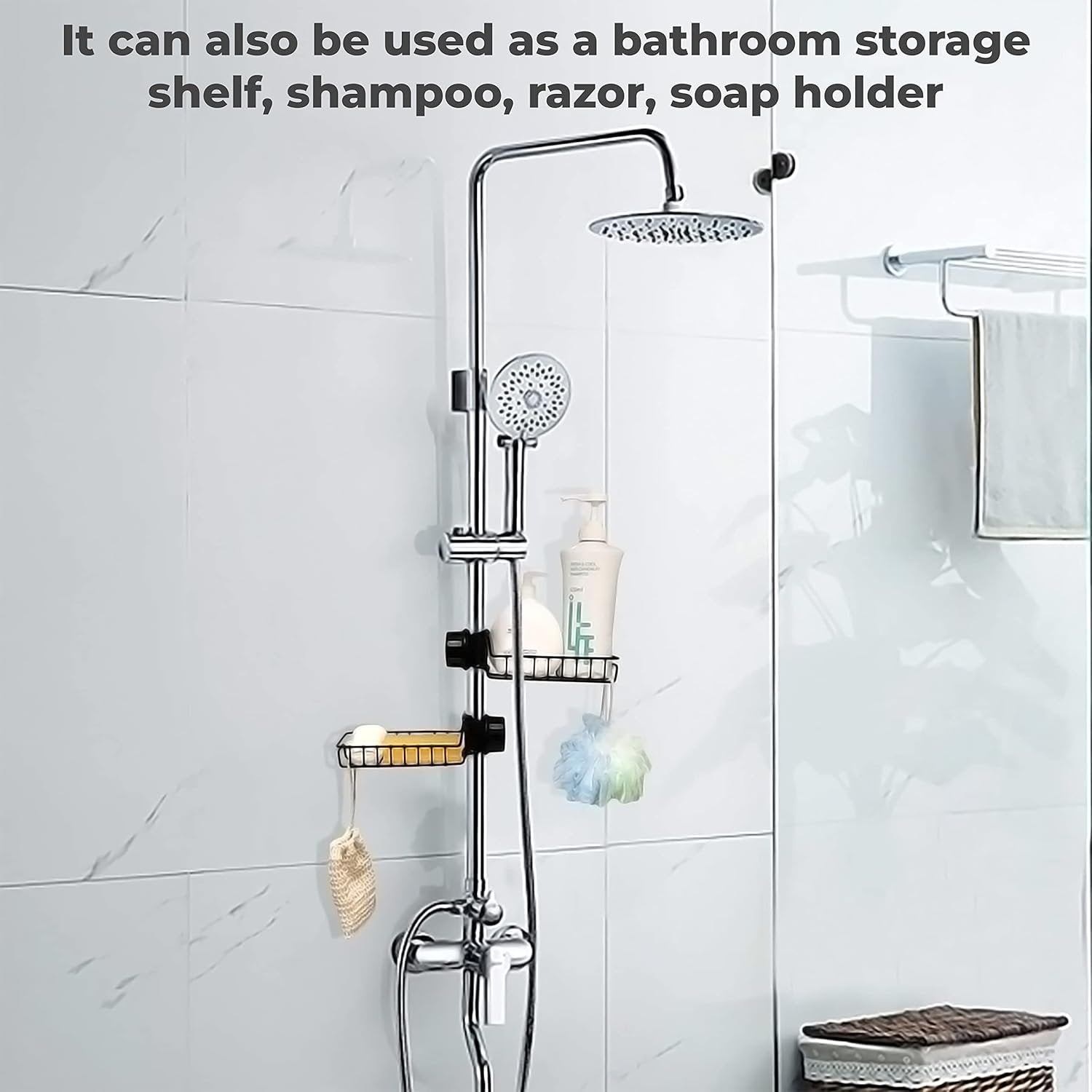 Sink Caddy Organizer – Multifunctional Dish and Sponge Holder for Kitchen Sink – Space-Saving Storage for Soap, Scrubbers, and Utensils