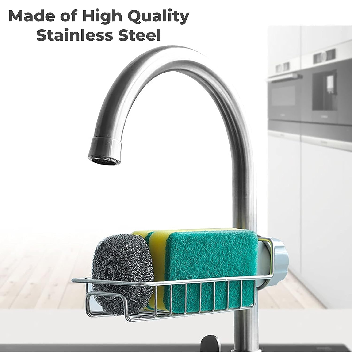 Sink Caddy Organizer – Multifunctional Dish and Sponge Holder for Kitchen Sink – Space-Saving Storage for Soap, Scrubbers, and Utensils
