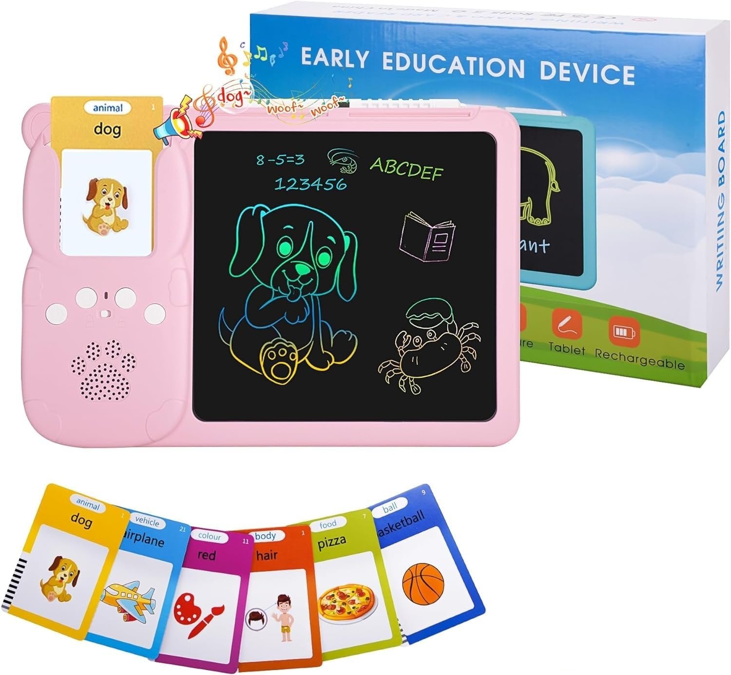 Educational Card Device with Board – Interactive Learning Tool for Kids, Fun Educational Games, Developmental Skills, and Creative Play
