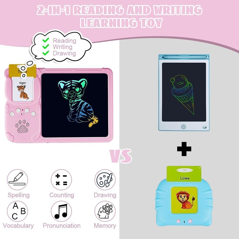 Educational Card Device with Board – Interactive Learning Tool for Kids, Fun Educational Games, Developmental Skills, and Creative Play