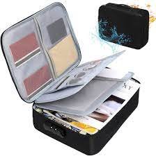 Document Storage Bag with Lock – Secure, Waterproof, Durable Organizer for Files, Papers, Legal Documents, Office, and Travel