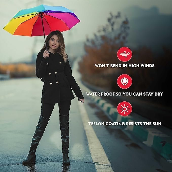 Auto Open Close Umbrella | Windproof, Compact, and Travel-Friendly Umbrella for All Weather