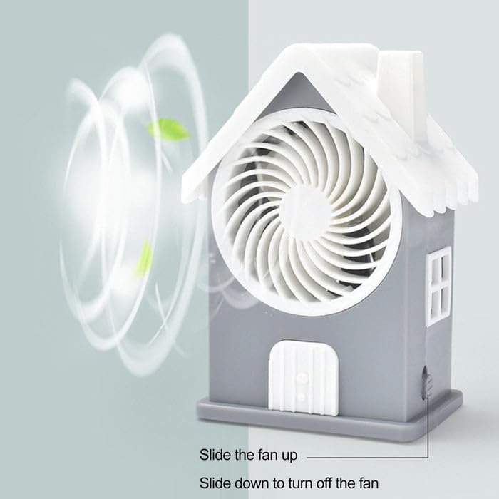 Mini House Fan, Rechargeable Portable Personal Desk Fan for Home, Office & Kids, Compact Design, Quiet & Efficient, USB Powered (Battery Not Included)