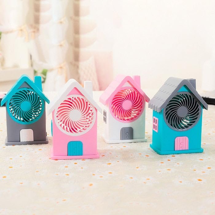 Mini House Fan, Rechargeable Portable Personal Desk Fan for Home, Office & Kids, Compact Design, Quiet & Efficient, USB Powered (Battery Not Included)