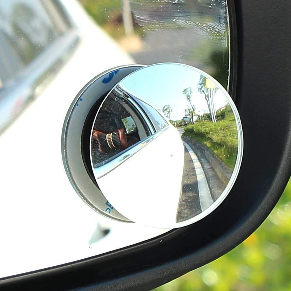 Blind Spot Round Wide Angle Adjustable Convex Rear View Mirror - 2-Pack, Anti-Glare, HD Vision, Easy Installation, Universal Fit for Cars, Trucks, SUVs, and Vans