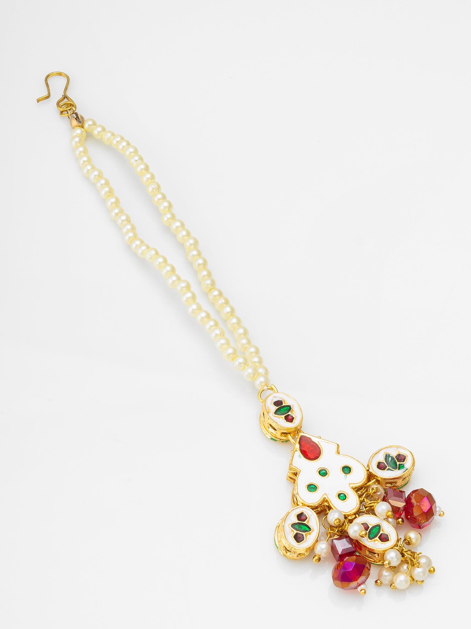 "Meenakari Peacock Mangtikka – A Vibrant Tribute to Tradition  "