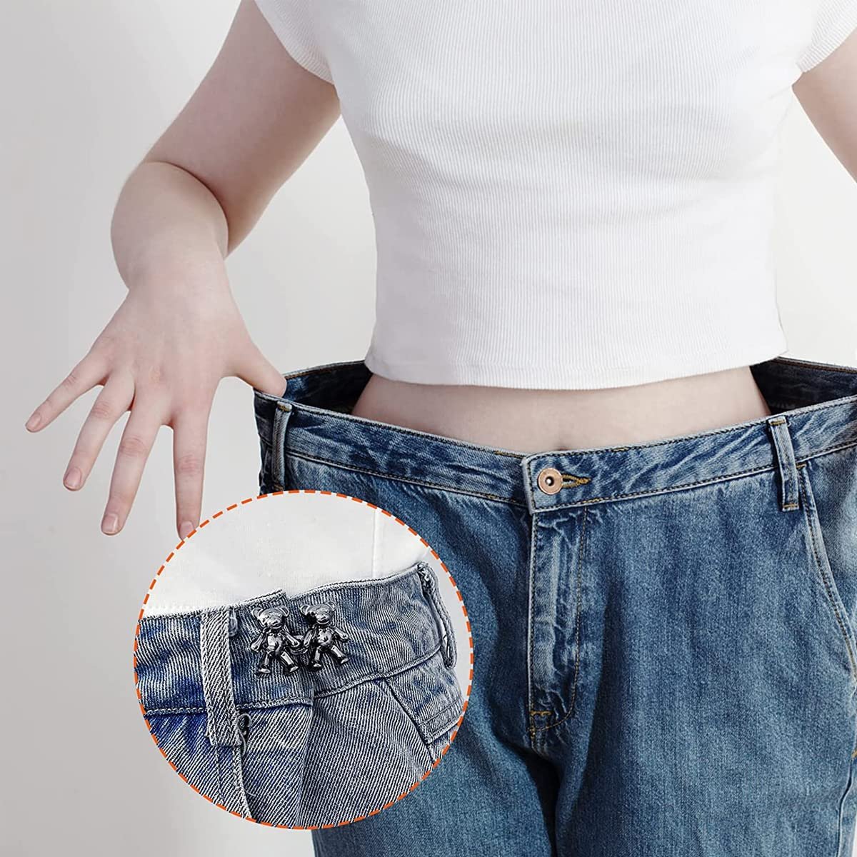 1 Pair Cute Bear Snap Buckles – Adorable and Functional Accessories