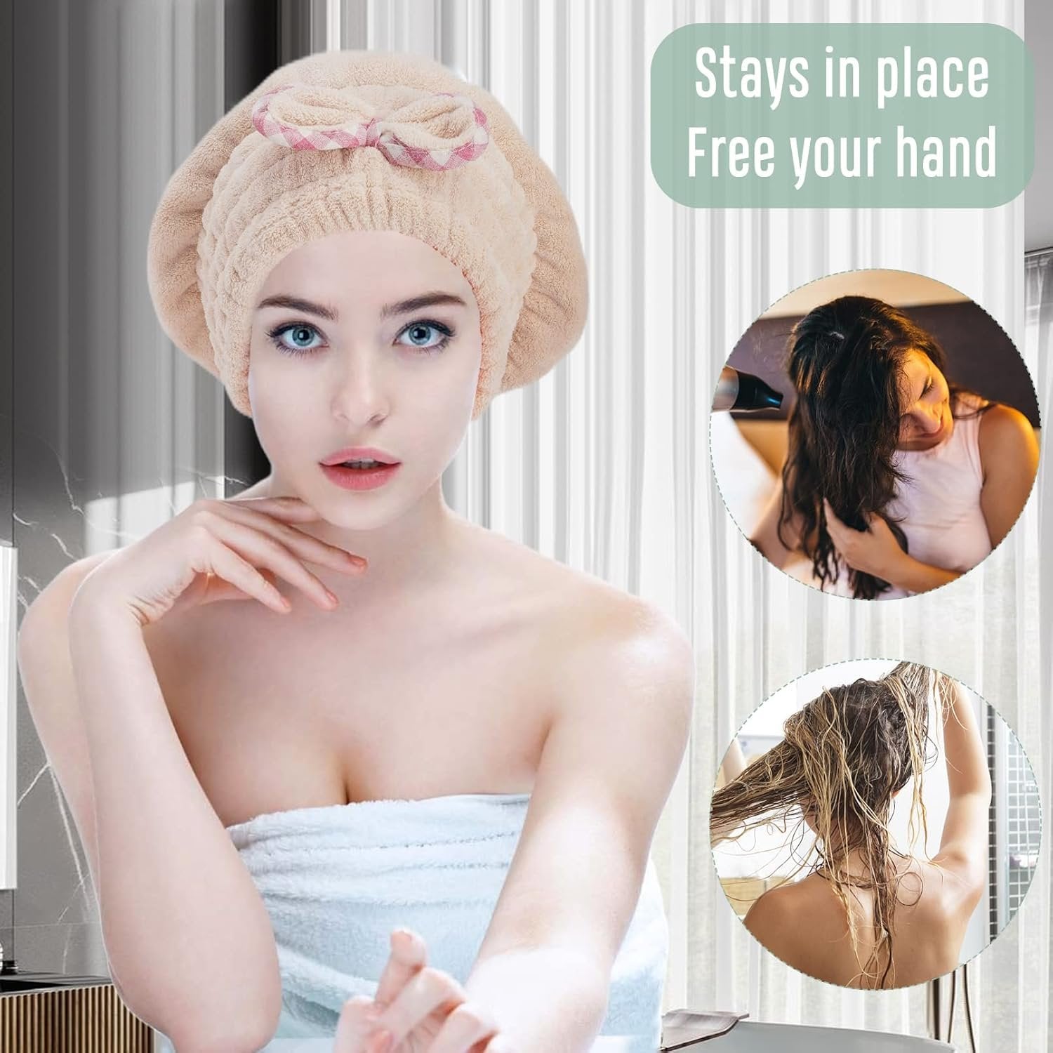 Hair Drying Bow Towel – Quick Drying with Style