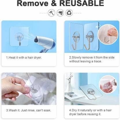 Sticker ABS Plastic + Steel Hook Hanger – Sleek and Durable