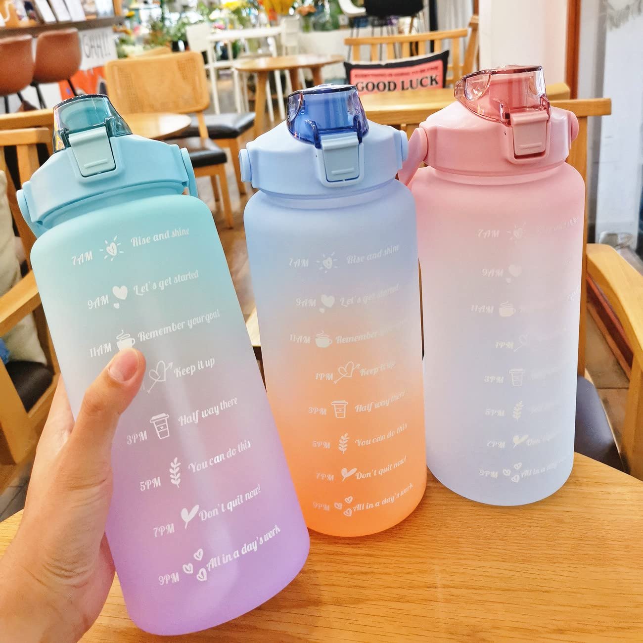 Motivational Water Bottles (Set of 3) – Stay Inspired & Hydrated