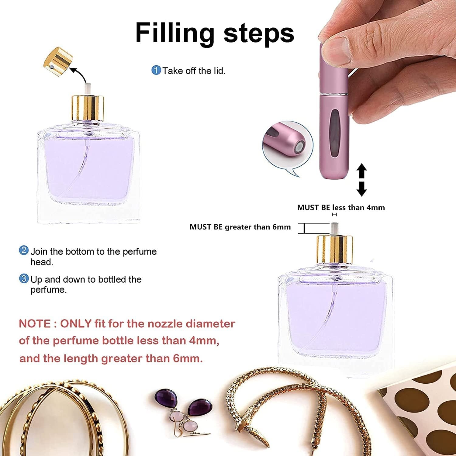 Mini Perfume Spray Bottle – Travel-Friendly Fragrance