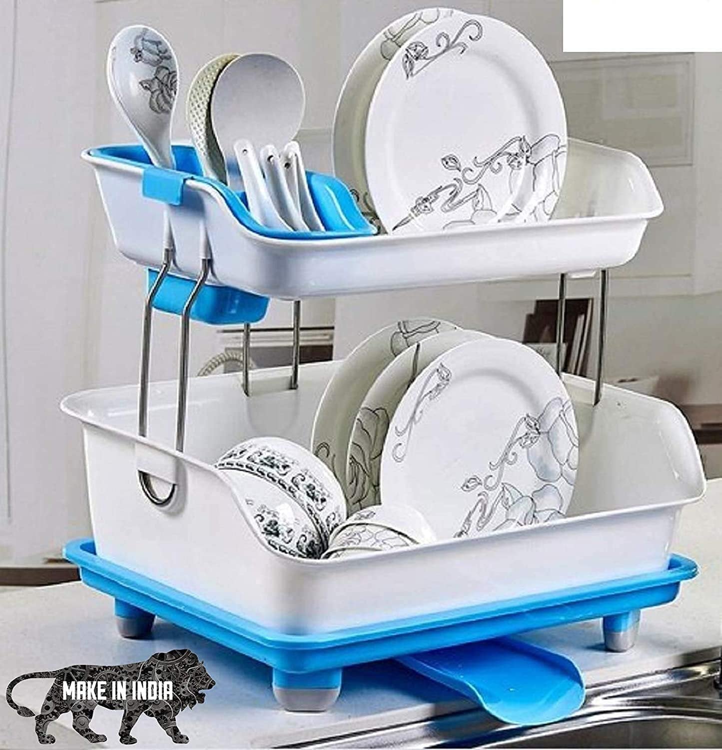 2 Tier Dish Drainer Rack – Organized Dish Drying