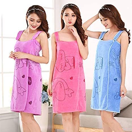 WOMEN'S WEARABLE BATH TOWEL LADY