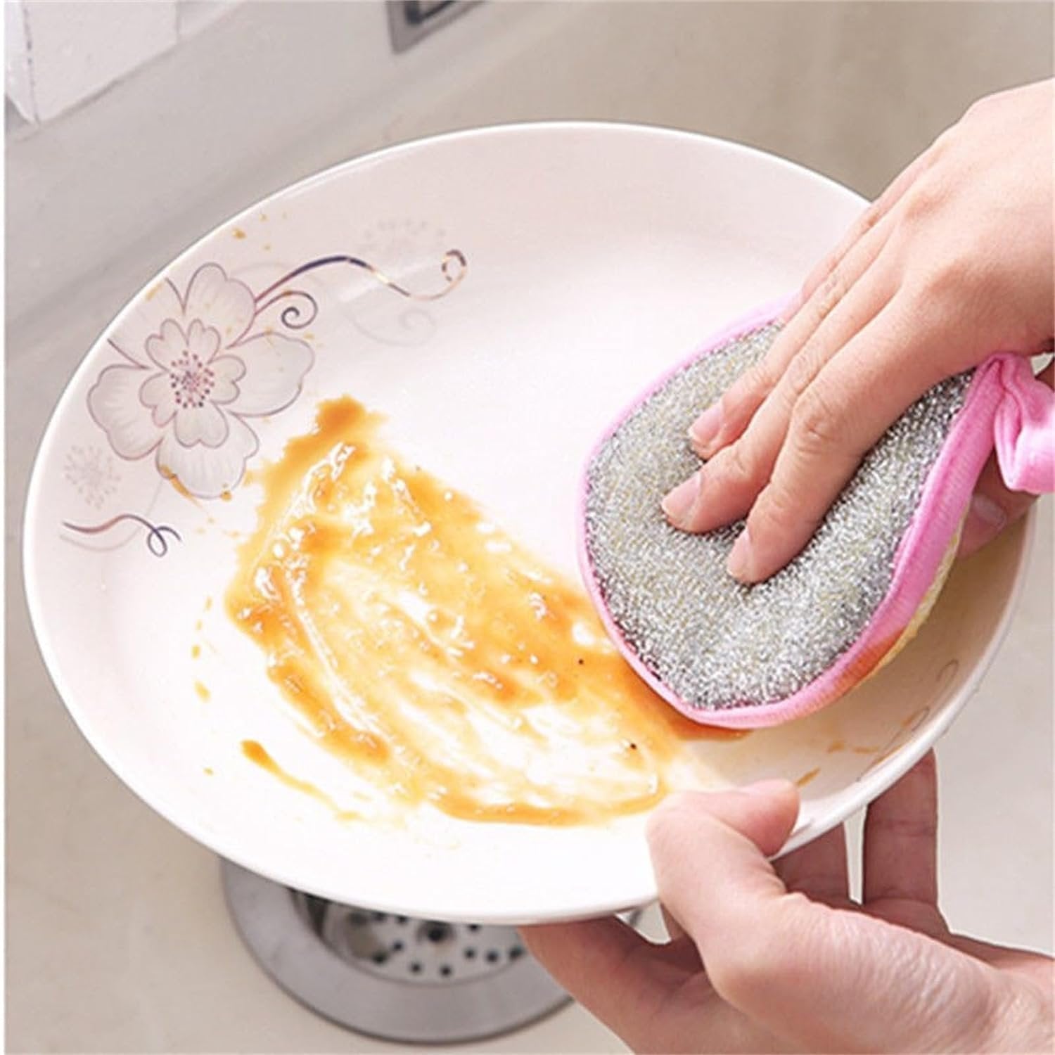 2-IN-1 DISHWASHING SCRUB & SPONGE