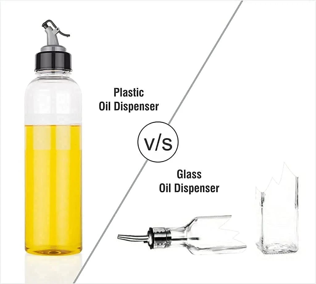1000ML Plastic Oil Dispenser – Leakproof Cooking Oil Bottle with Easy Pour Nozzle
