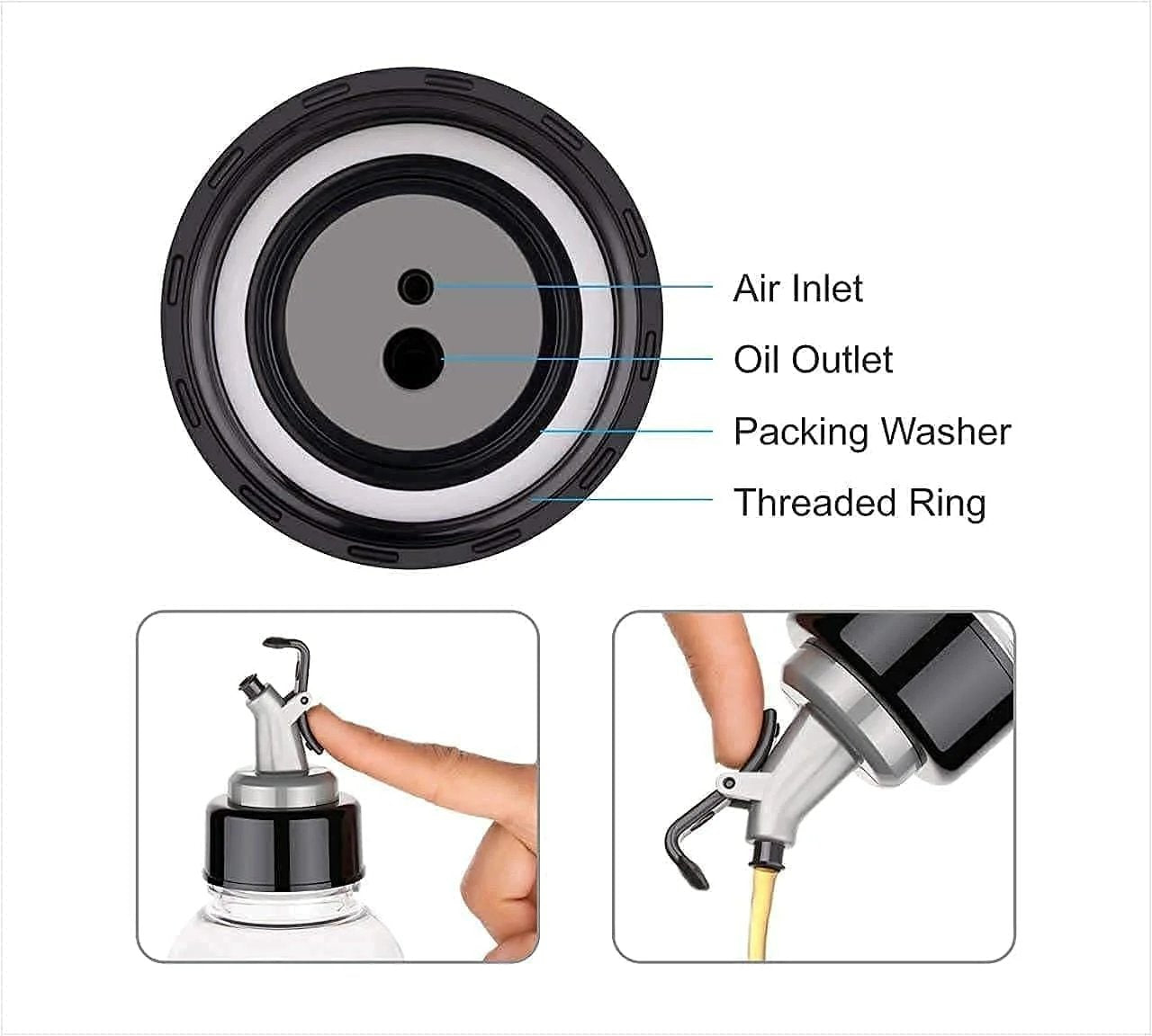 1000ML Plastic Oil Dispenser – Leakproof Cooking Oil Bottle with Easy Pour Nozzle