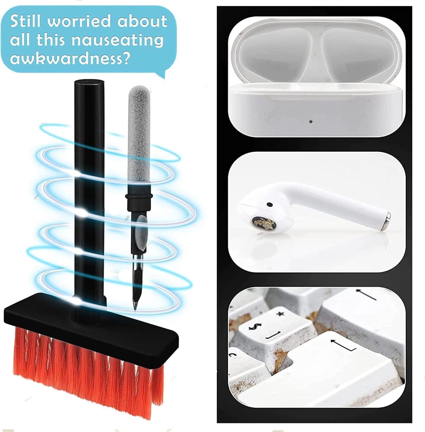 5 in 1 Keyboard Bluetooth Earbuds Cleaning Brush – All-in-One Tool for Electronics & Gadgets