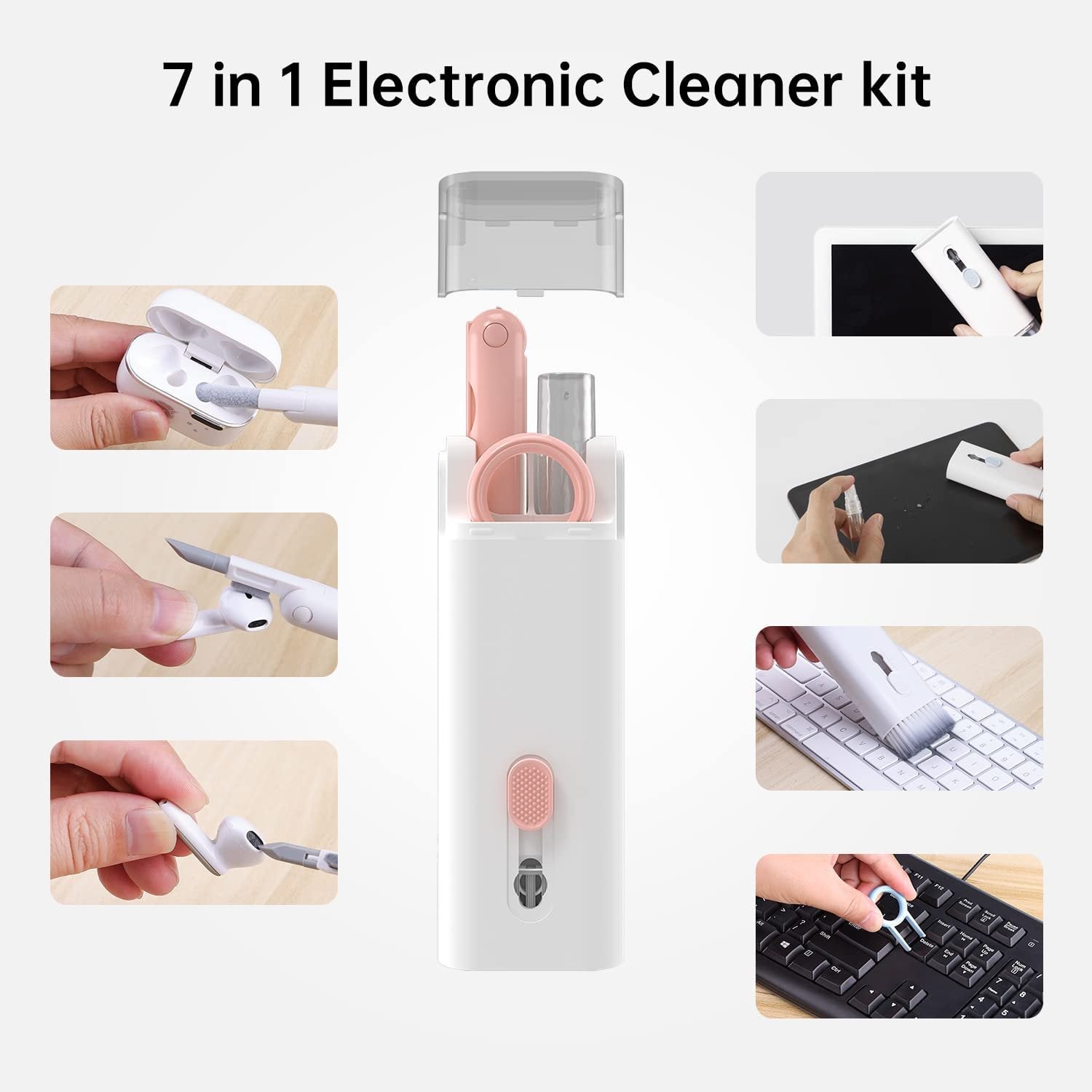 7 in 1 Electronic Keyboard Cleaner Kit – Complete Cleaning Solution for Your Keyboard & Gadgets``
