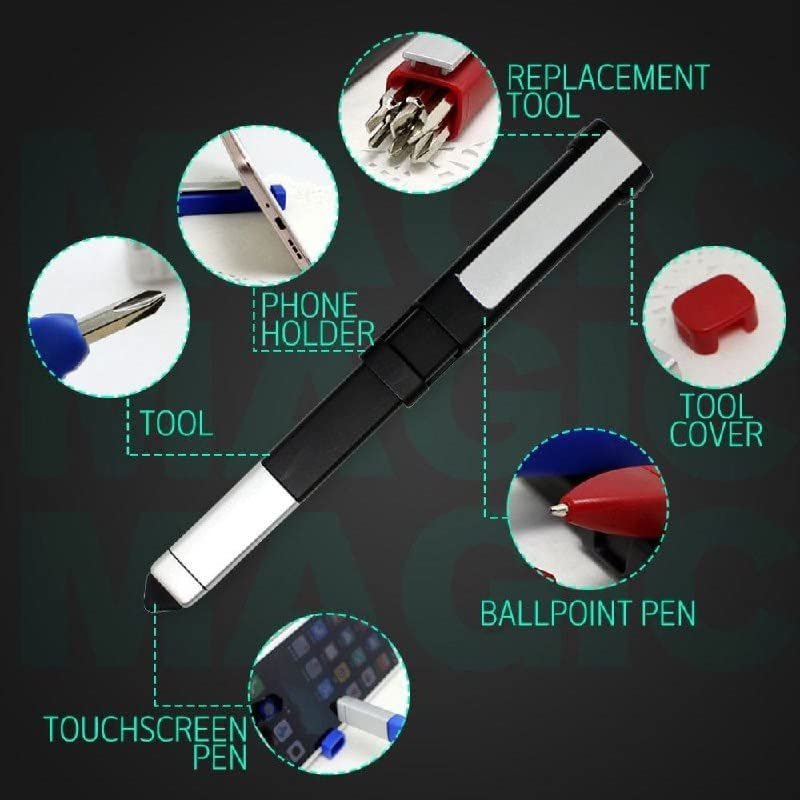 Multifunction Stylus Pen Shape Phone Holder with Screwdriver Sets – Handy Tool for Your Gadgets