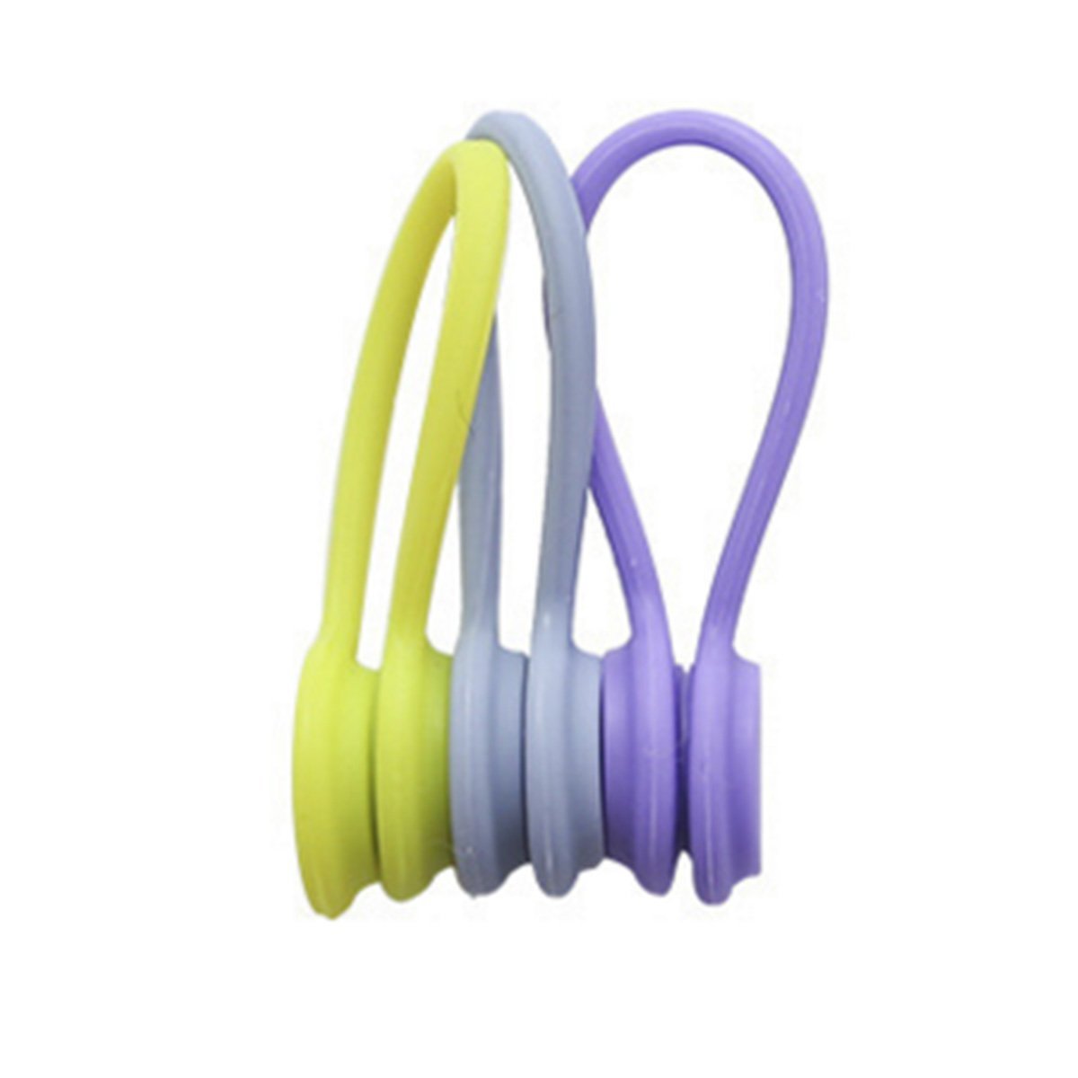 Set of 12 Silicone Magnetic Earphone Cord Winder – Tangle-Free Earphone Organizer