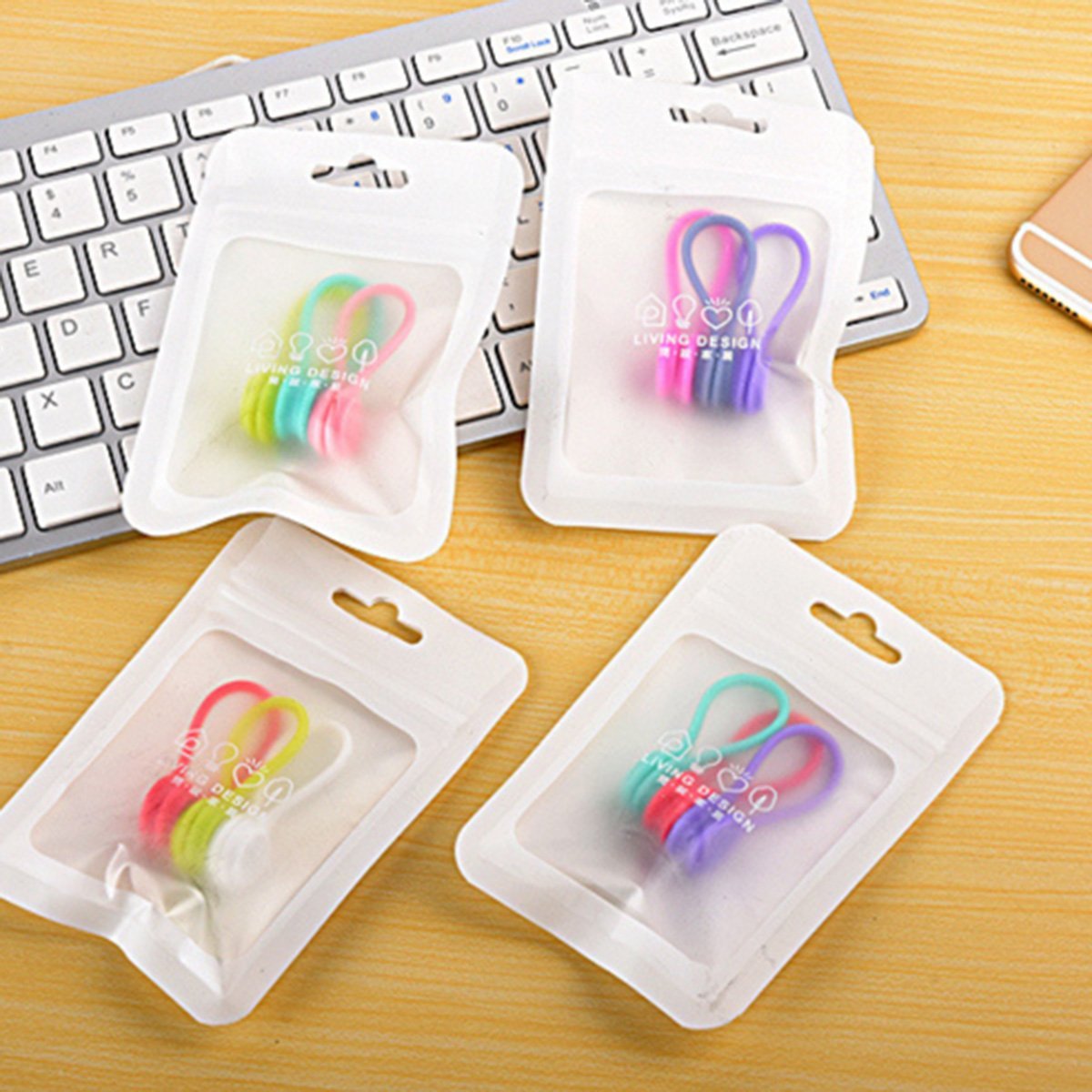 Set of 12 Silicone Magnetic Earphone Cord Winder – Tangle-Free Earphone Organizer