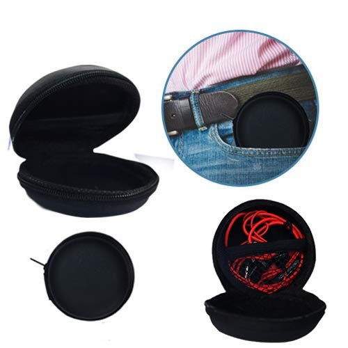 Round Zippered Earphone Cover – Protective Case for Earphones & Earbuds, Compact & Portable