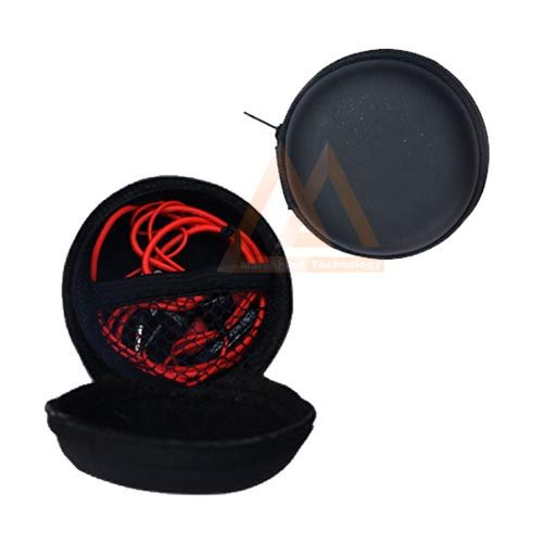 Round Zippered Earphone Cover – Protective Case for Earphones & Earbuds, Compact & Portable