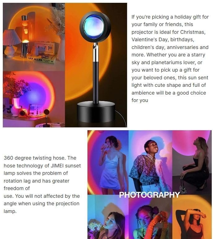 Sunset Projection Lamp – Create a Relaxing Ambience with LED Color Changing Lights