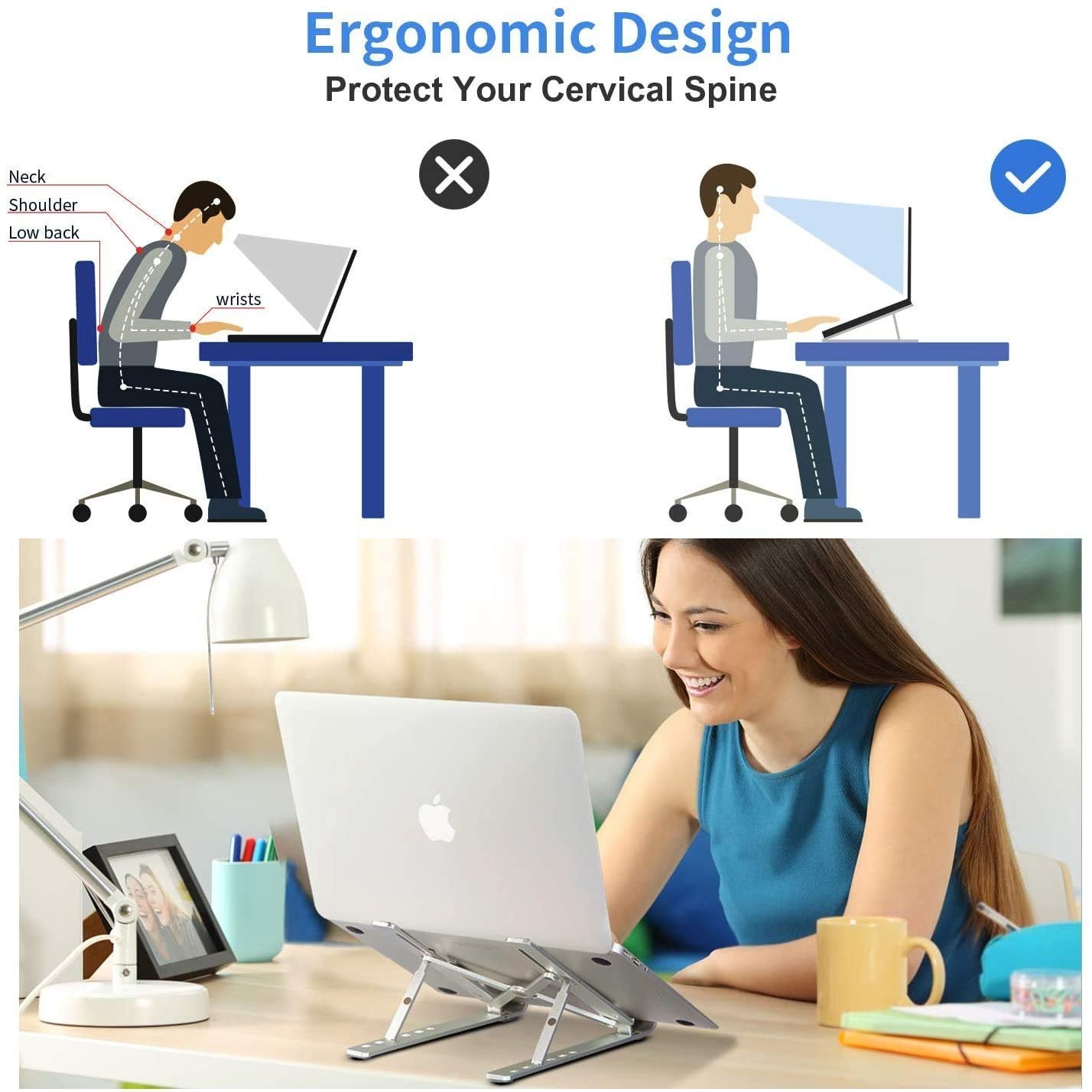 Aluminum Folding Laptop Table – Portable, Adjustable Desk for Home, Office, & Travel