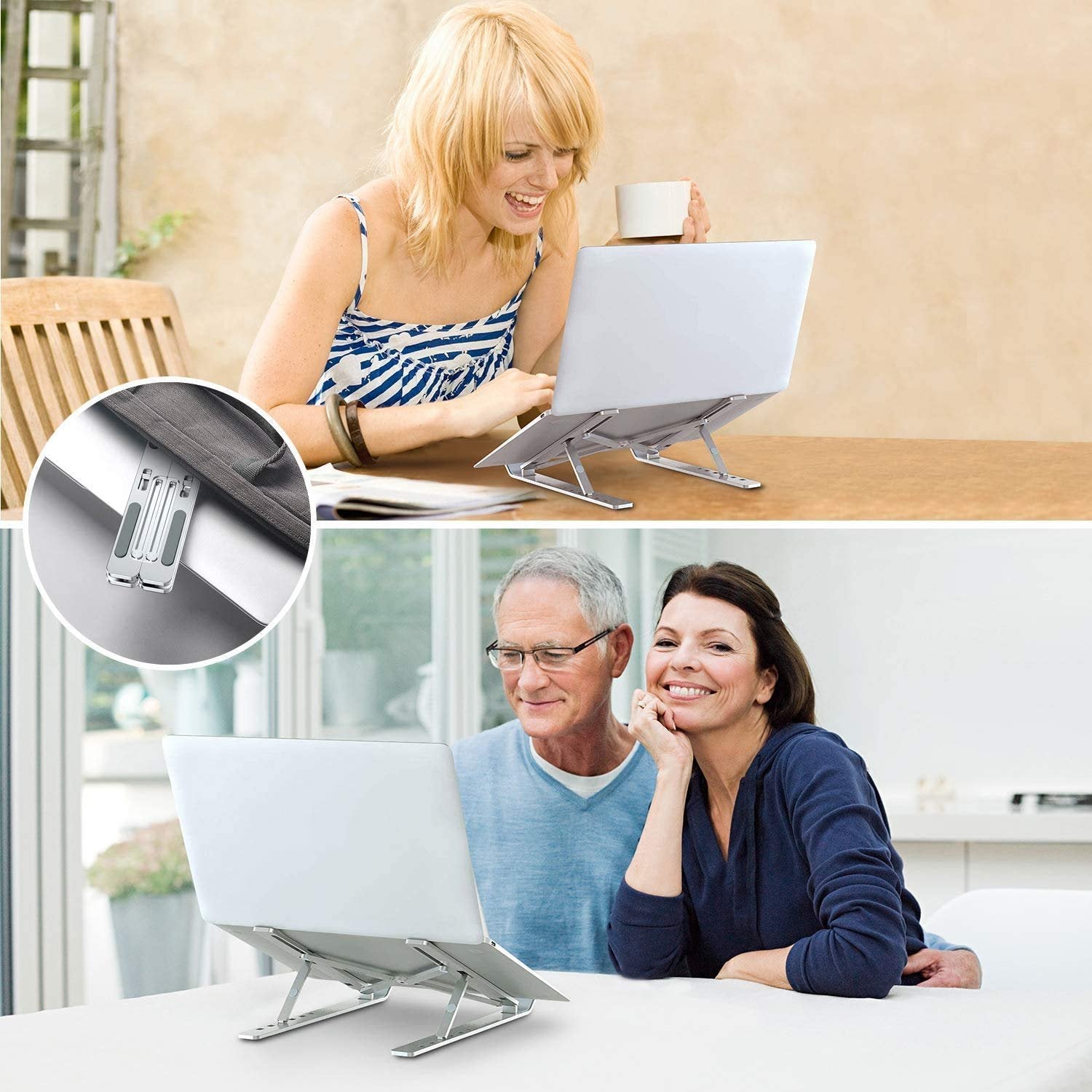 Aluminum Folding Laptop Table – Portable, Adjustable Desk for Home, Office, & Travel