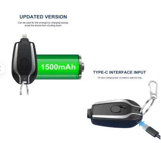 Portable Key Chain Power Bank (C Type Pin) – Compact & Powerful Charging Solution