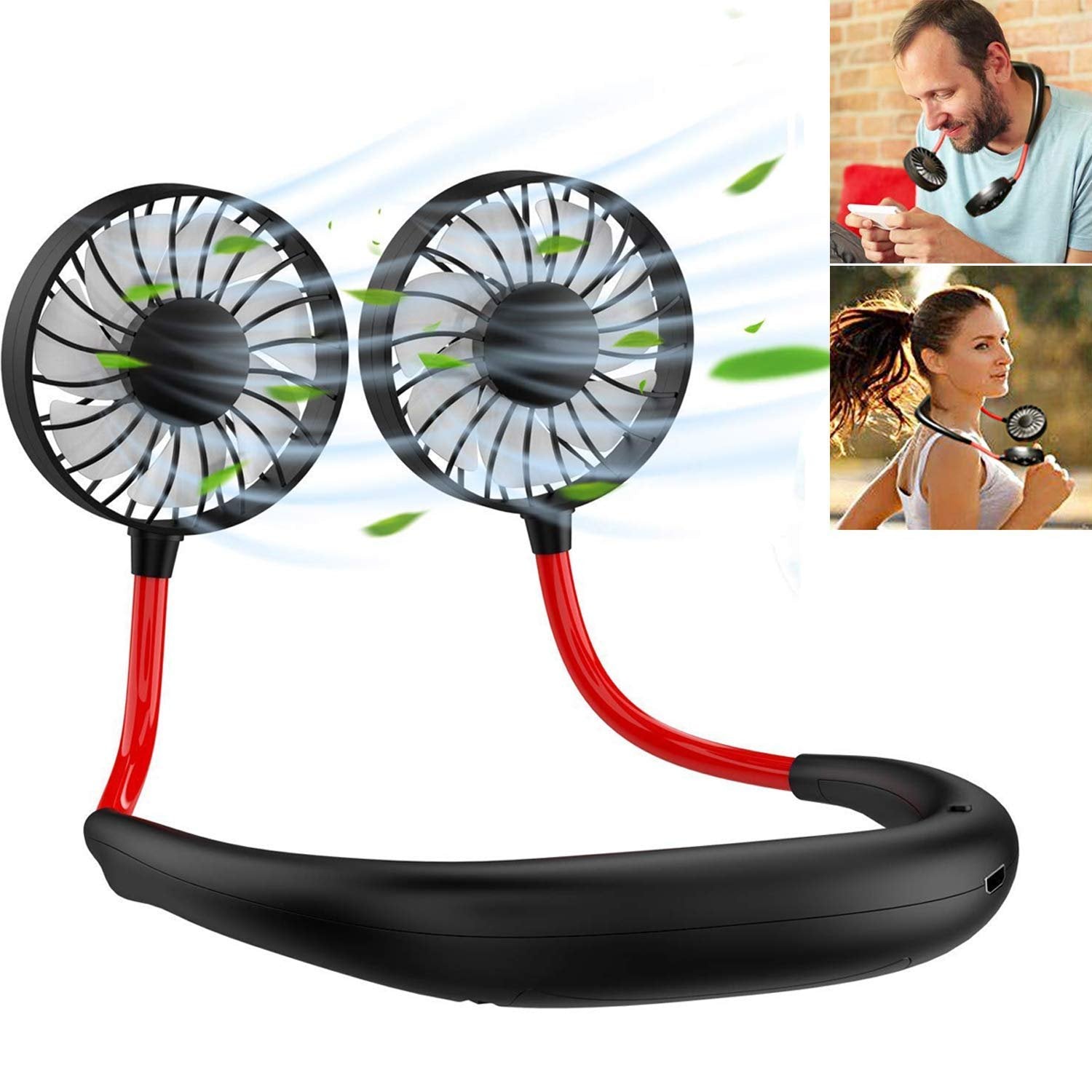 Portable Neck Fan – Hands-Free Personal Cooling Fan for Summer, Travel, and Outdoor Use