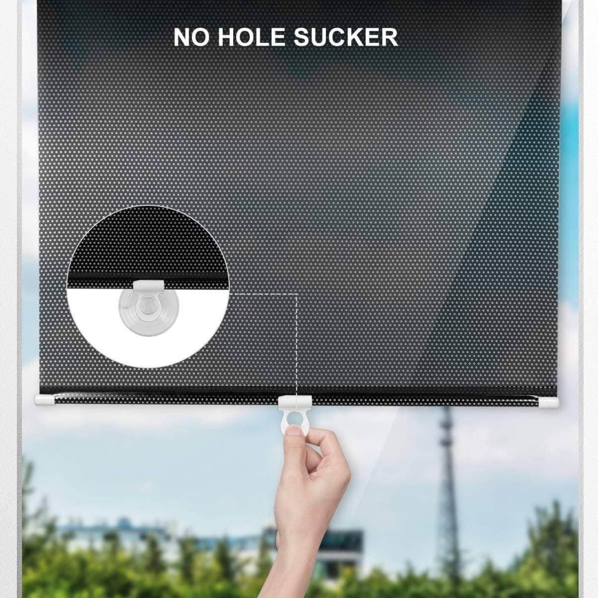 125 x 68 CM Car Sun Shield Window Roller – UV Protection Window Shade for Car