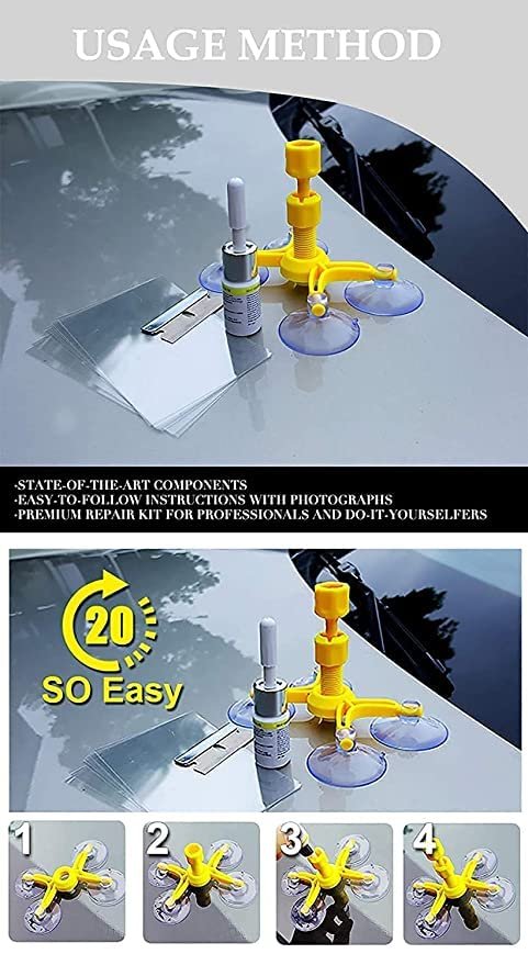 Windscreen Glass Crack Repairing Kit – Car Glass Crack & Chip Fixing Solution