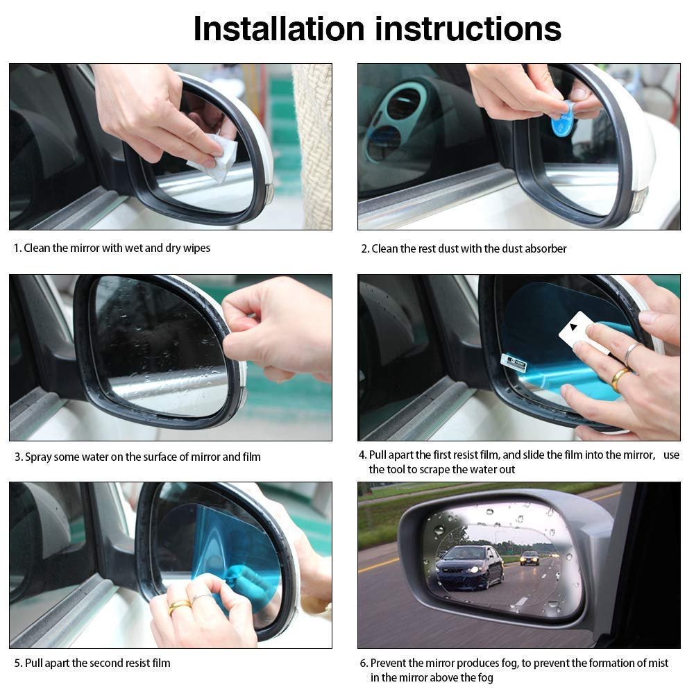 Anti-Fog Film (Oval) – Clear Vision Film for Car Windows & Mirrors