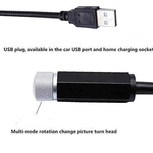 USB LED Car Projector Decorative Light – Multi-Color Light for Car Interior & Exterior